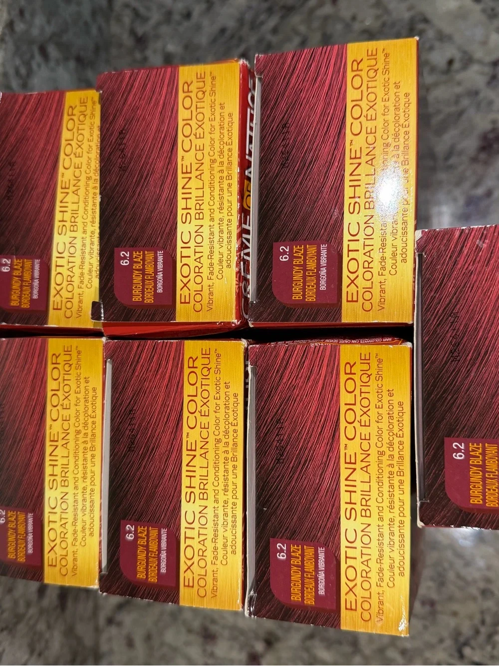 Creme of Nature Exotic Shine Color 6.2 Burgandy Blaze Quantity of 9 New